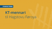 KT-mennari til Hagstovu Føroya
